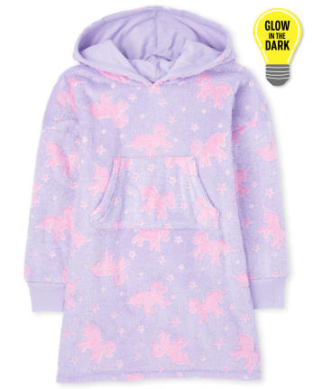 Fleece hooded nightdress clearance