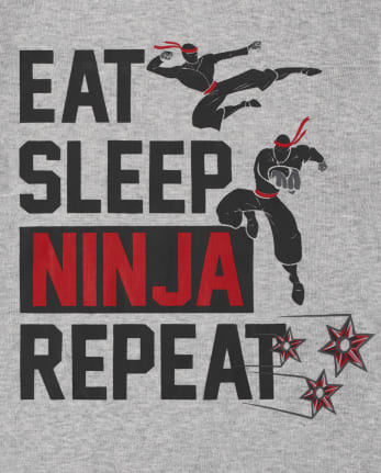 Boys Ninja Repeat Snug Fit Cotton Pajamas