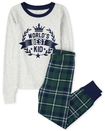 Pijama de algodón de ajuste ceñido Best Kid para niños