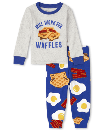 Baby And Toddler Boys Breakfast Snug Fit Cotton Pajamas