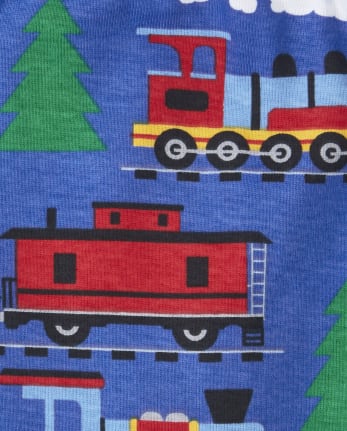 Baby And Toddler Boys Trains Snug Fit Cotton Pajamas