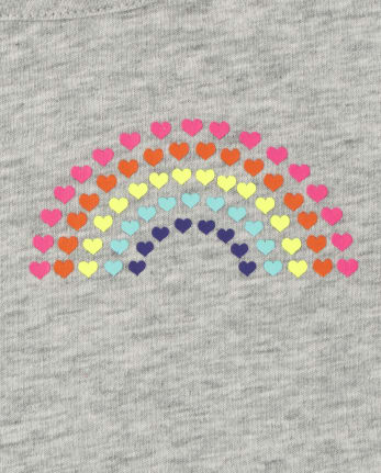 Girls Rainbow Raglan Top