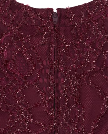 Vestido Niña Encaje Cuello Alto
