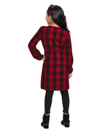 Robe chemise à carreaux Buffalo assortie pour fille