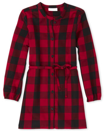Robe chemise à carreaux Buffalo assortie pour fille
