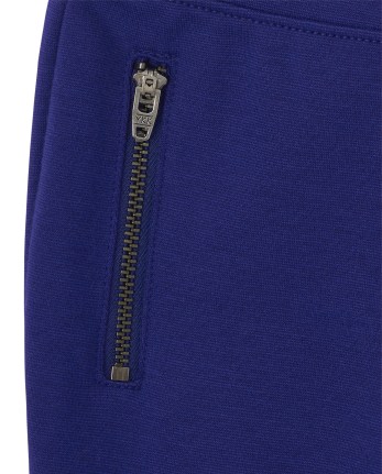 Girls Zip Ponte Knit Pull On Jeggings