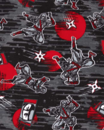 Boys Ninja Fleece One Piece Pajamas
