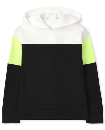 Sweat à capuche en molleton à blocs de couleurs pour fille