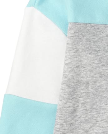 Sweat à capuche en molleton à blocs de couleurs pour fille