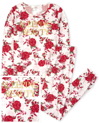 Womens Mommy And Me Floral Beauty Cotton Pajamas