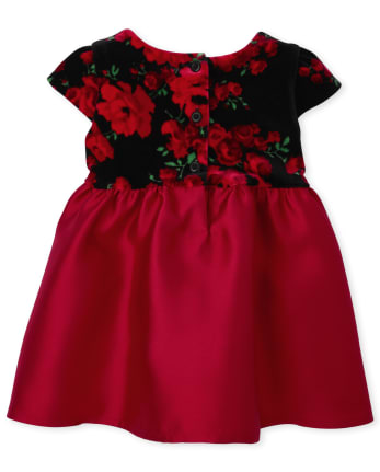 Baby Girls Mommy And Me Floral Velour Dress