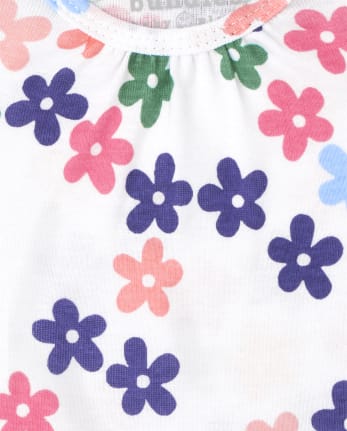 Lot de 4 cache-couches à fleurs pour bébé fille