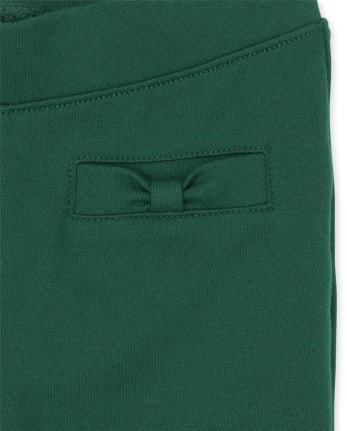 Girls Bow Ponte Knit Pull On Jeggings