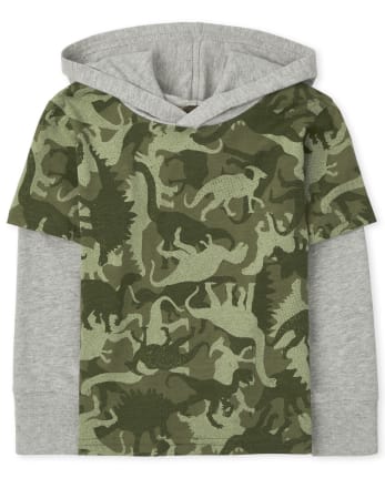Baby And Toddler Boys Dino 2 In 1 Hoodie Top