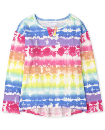Haut côtelé tie-dye pour fille
