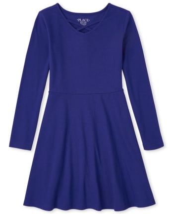 Robe patineuse découpée pour filles