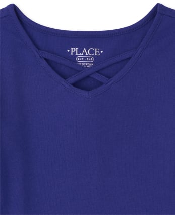 Robe patineuse découpée pour filles