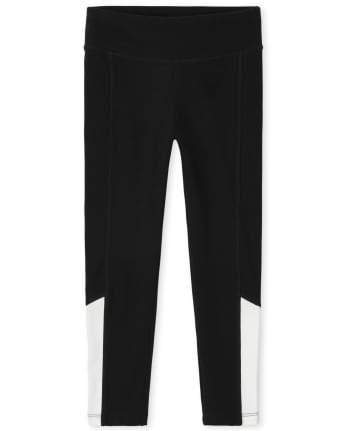 Girls Colorblock Hi-Rise Leggings