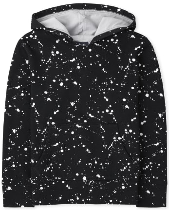 Boys Splatter Fleece Hoodie