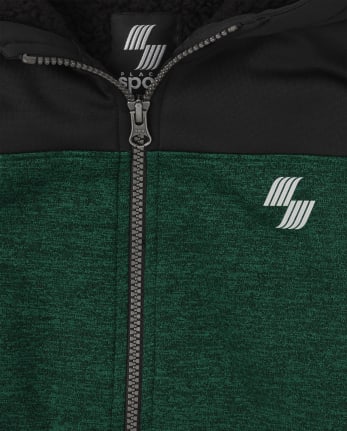 Sudadera con capucha y cremallera Colorblock Performance para niños