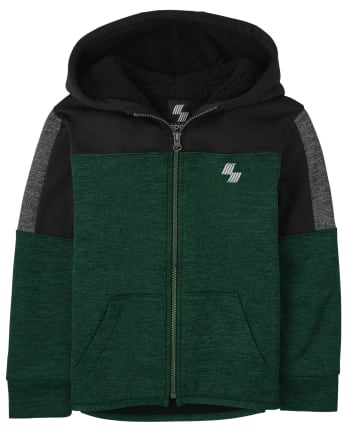 Sudadera con capucha y cremallera Colorblock Performance para niños