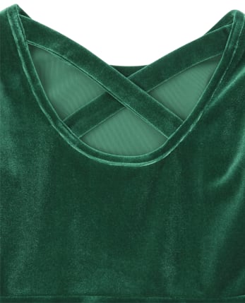 Baby And Toddler Girls Velour Cut Out Dress - SPRUCESHAD
