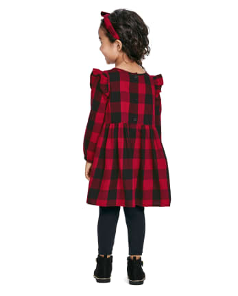 Toddler Girls Matching Family Buffalo Plaid Shirt Dress