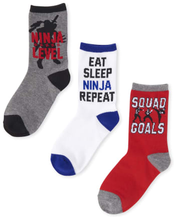 Paquete de 6 pares de calcetines Ninja para niños