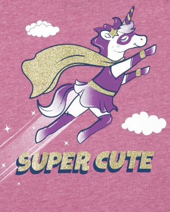 Toddler Girls Super Unicorn Graphic Tee