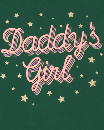 Camiseta con estampado de niña de papá para niña