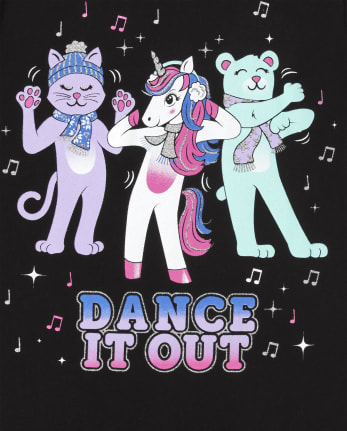 Girls Dance Animal Graphic Tee