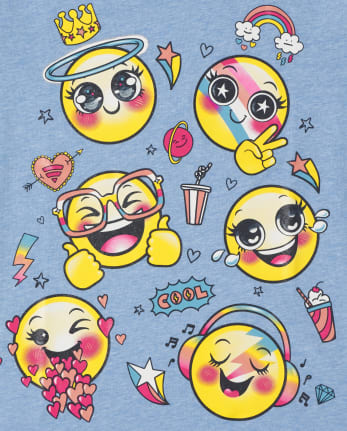 Girls Emoji Graphic Tee