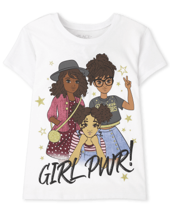Camiseta con gráfico Girl Pwr para niñas