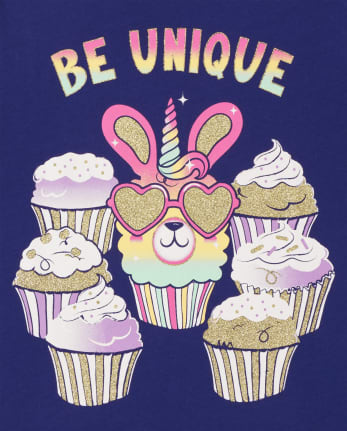 Camiseta con gráfico exclusivo para niñas