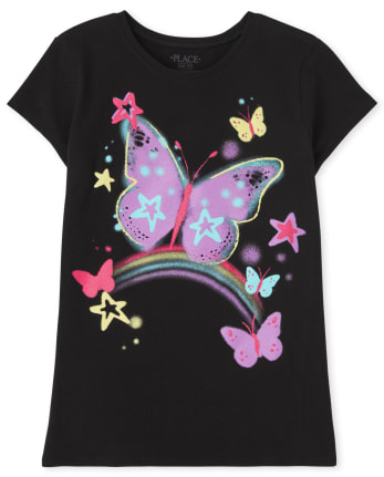 Girls Butterfly Graphic Tee