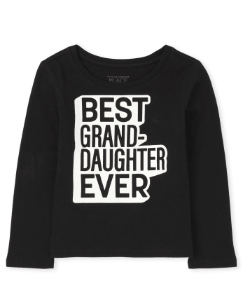 Camiseta con estampado de nieta familiar a juego para bebés y niñas pequeñas
