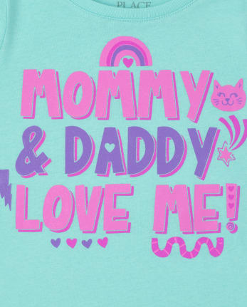 T-shirt graphique familial pour bébés et petites filles