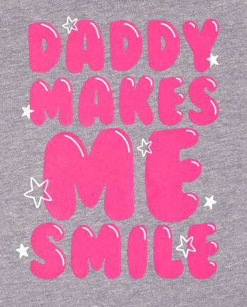 Camiseta con gráfico de sonrisa para bebés y niñas pequeñas