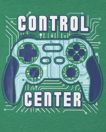 Camiseta con gráfico del centro de control para niños