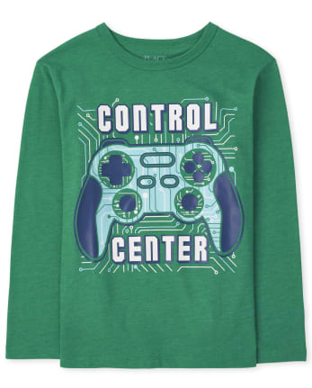 Camiseta con gráfico del centro de control para niños
