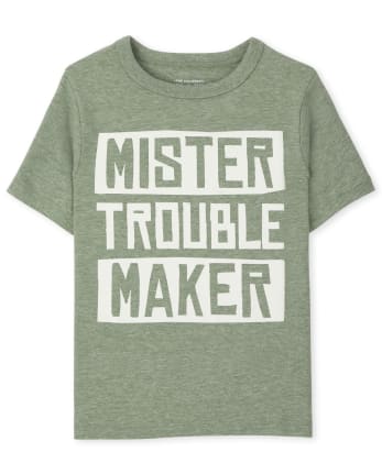 Baby And Toddler Boys Trouble Maker Graphic Tee