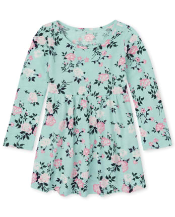 Vestido babydoll floral para bebés y niñas pequeñas