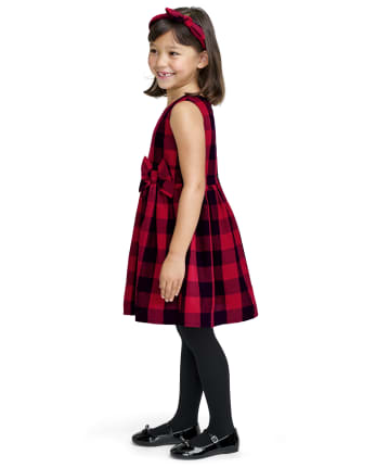 Toddler Girls Christmas Sleeveless Buffalo Plaid Twill Dress | The  Children's Place - CLASSICRED