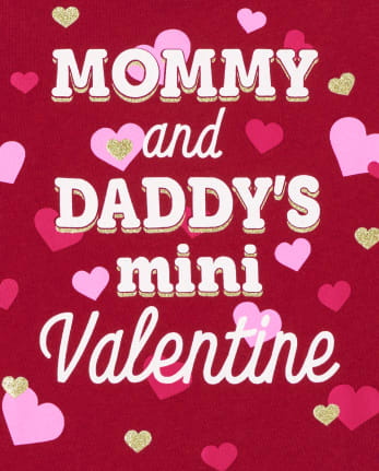 Baby And Toddler Girls Mini Valentine Graphic Tee