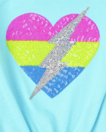 Top con parte delantera torcida con lentejuelas para niñas