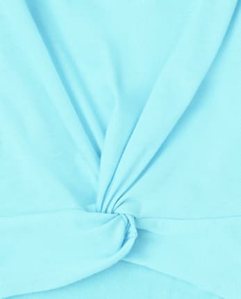 Top con parte delantera torcida con lentejuelas para niñas