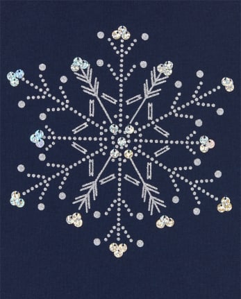Girls Snowflake High Low Top