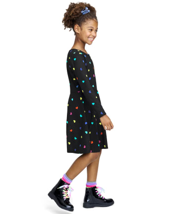 Girls Print Skater Dress