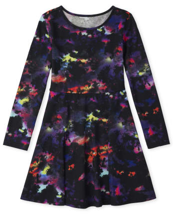 Girls Print Skater Dress