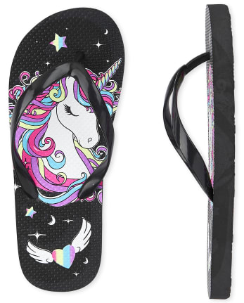 unicorn flip flops